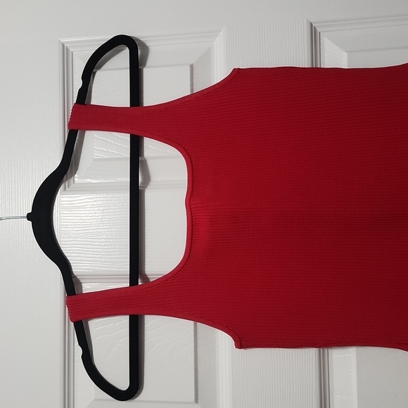 NWOT ARITZIA Babaton  "Mattia" Knit Bodycon Red Dress. Size: XS. - Picture 2 of 5